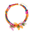 KAIMEI 2025 New Arrival Fashion Jewelry Bead Acrylic Flower Collarbone Chain Hand Woven Resin Acrylic Flower Necklace for Women