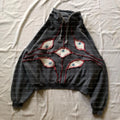 Salati Manufacturer Custom Eye Patches Pullover Heavyweight Distress Patches Cut and Sewn Vintage Adult Heavyweight Hoodie