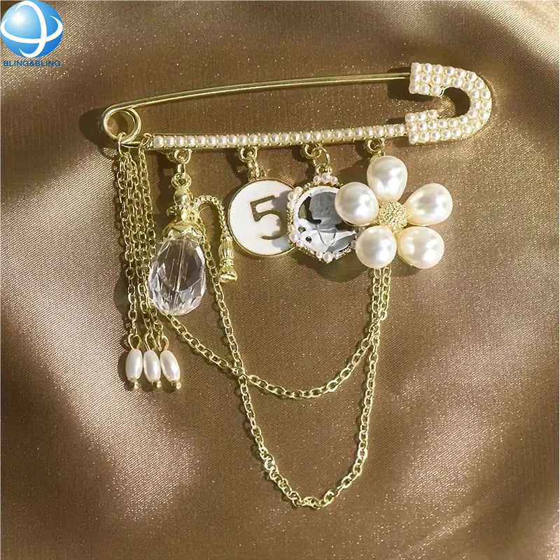 Fashion Luxury Women Branded Inspired Earring Brooch Pin Brand Original Jewelry CC Letters Brooch Pins Designer Brooch