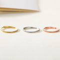 ZHILIAN New Arrival Fashion Ring Simple 925 Sterling Silver Fine Jewelry Rose Gold Ring for Women Girls