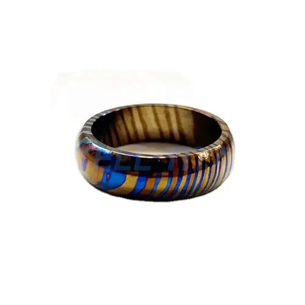 Custom Titanium Fashion Rings Damascus Titanium Rings Men Jewelry