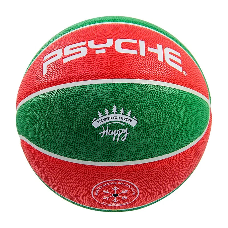 Custom PSYCHE Christmas Hygroscopic PU Basketball Gift for Basketball Enthusiasts