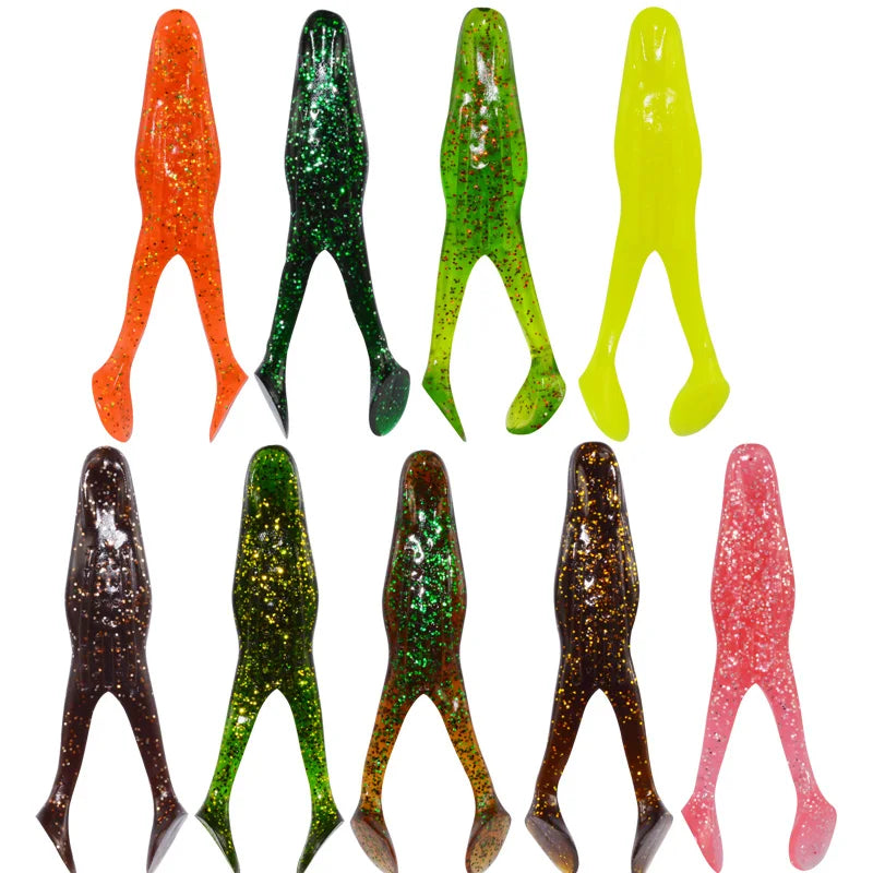 Wholesale Fishing Baits Frog Lure for Catfish 105mm 15g 2pcs Freshwater Frog Fishing Lure Balck Fish Soft Baits Fishing Tackle
