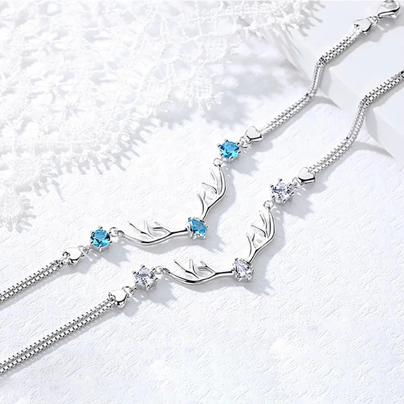 New Simple Elk Hand Jewelry Fashion Charm Bracelet Inspired by a Deer for Christmas or Birthday Gifts