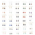 CC 2023 Simple Fashion Jewelry 6mm Colorful Gemstone Earrings Round Bead Natural Stone Earrings Stud Jewelry for Women