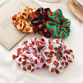 MIO Hair Ties with Sports Balls Winter Velvet Soft Hair Scrunchies Basketball Elastic Band Women Lady Exercise Fluffy Rope