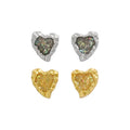 Unique S925 Sterling Silver Irregular Heart Statement Stud Earrings With Coloured Enamel Glaze Earrings for Women