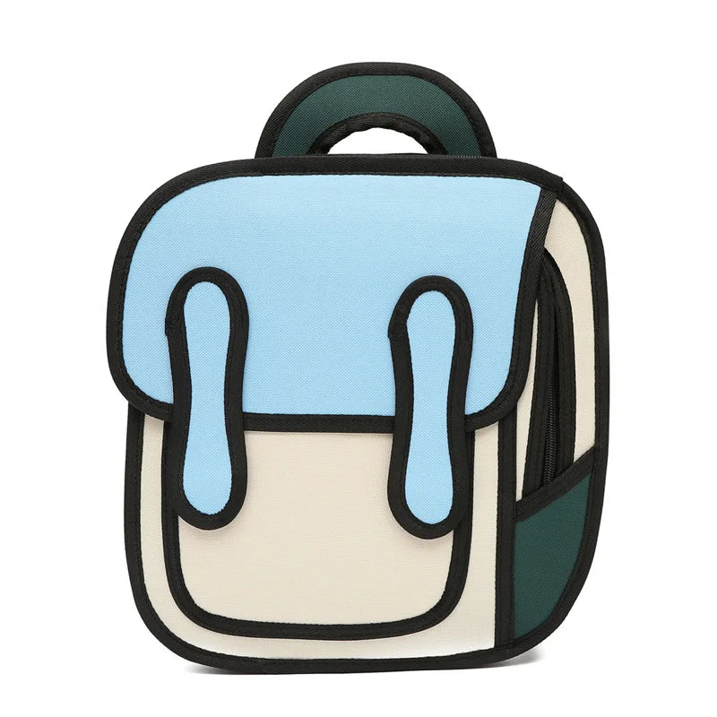 Custom 2D Colorful Kids' Book Backpack Small Primary School Bag with Cartoon Pattern for Boys and Girls