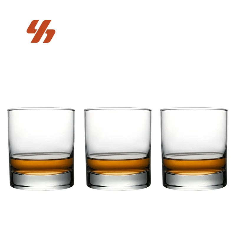 Popular Lead-Free  300 ml Whiskey Tasting Glass Thick Bar Tumbler Cup Custom Logo Lab Creative Whiskey Glass With Ball