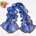 Factory Wholesale New Fashion and Fresh Small Fragmented Flower Printed Chiffon Long Scarves Wholesale Sunscreen Women's Scarves