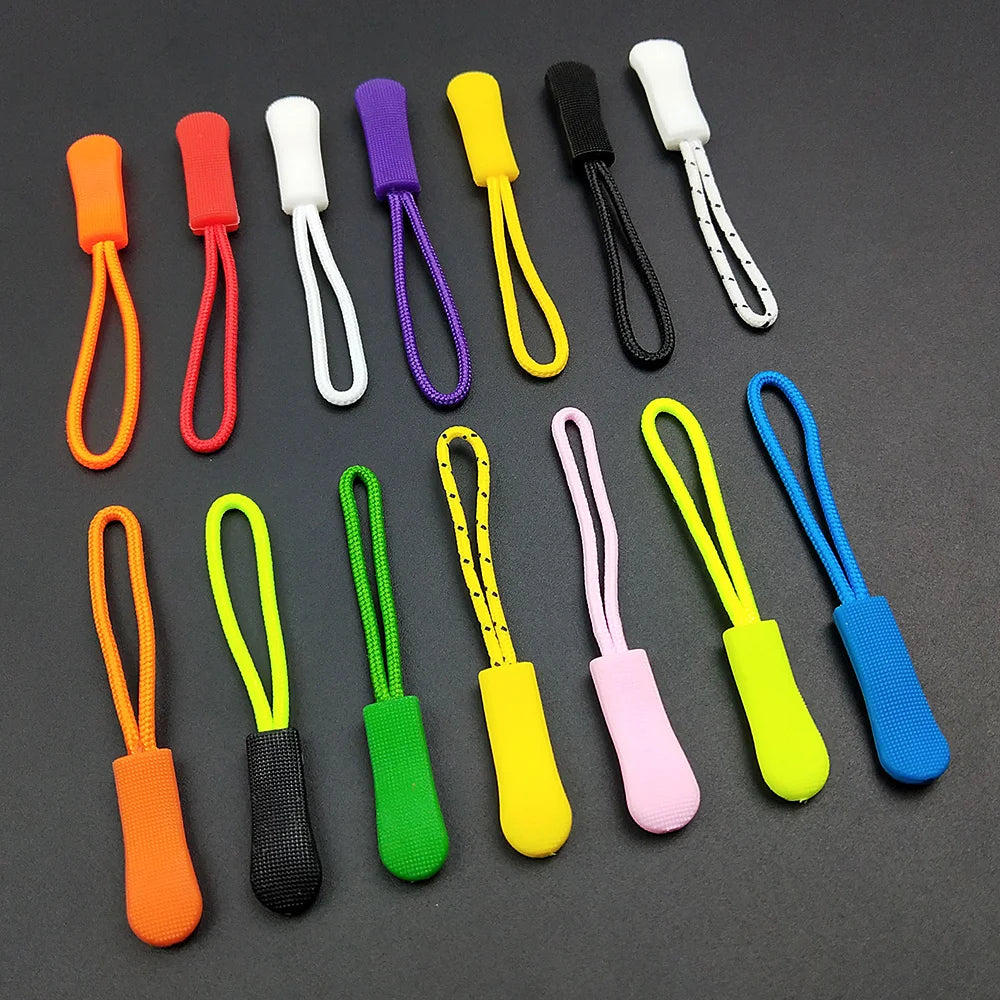 25 Colors Zipper Tags Strong Nylon Cord Zipper Pull Replacement for Backpacks Jackets Luggage Purses Handbags Sweatshirt
