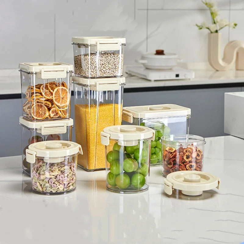 OWNSWING Vacuum-pressed Food Storage Container Airtight Food Storage Container Dry Food Organization for Kitchen