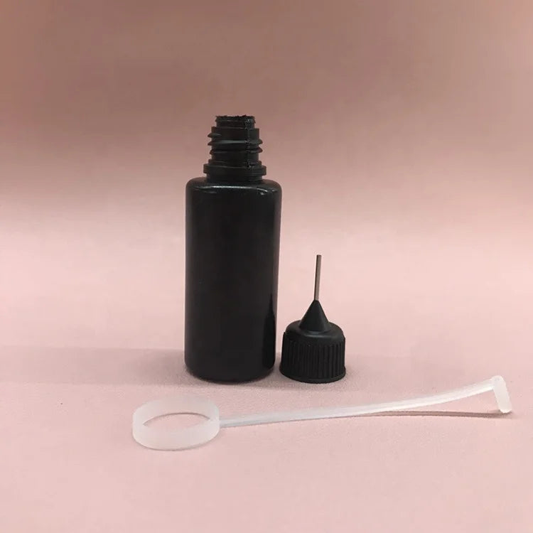 RTS in Stock Recyclable Squeeze 3ml 10ml 10 ml Liquid PE LDPE 10ml Opaque Black Plastic Needle Pin Tip Dropper Bottle