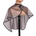 Leeons Haircut Cape Anti-static Silicone Water-repellent Oilproof Transparent Grey 80x70cm Durable Salon Cape Hairdressing