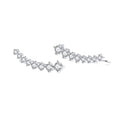 Design Cute Fine 925 Silver Jewelry S925 Sterling Silver Dazzling Stone New Type Star Long Zircon Stud Girls Earrings Women
