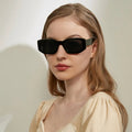 Hot Sale Female Retro Rectangle Shade Glasses Womens Cute Jelly Colorful Fashion Design Sunglasses