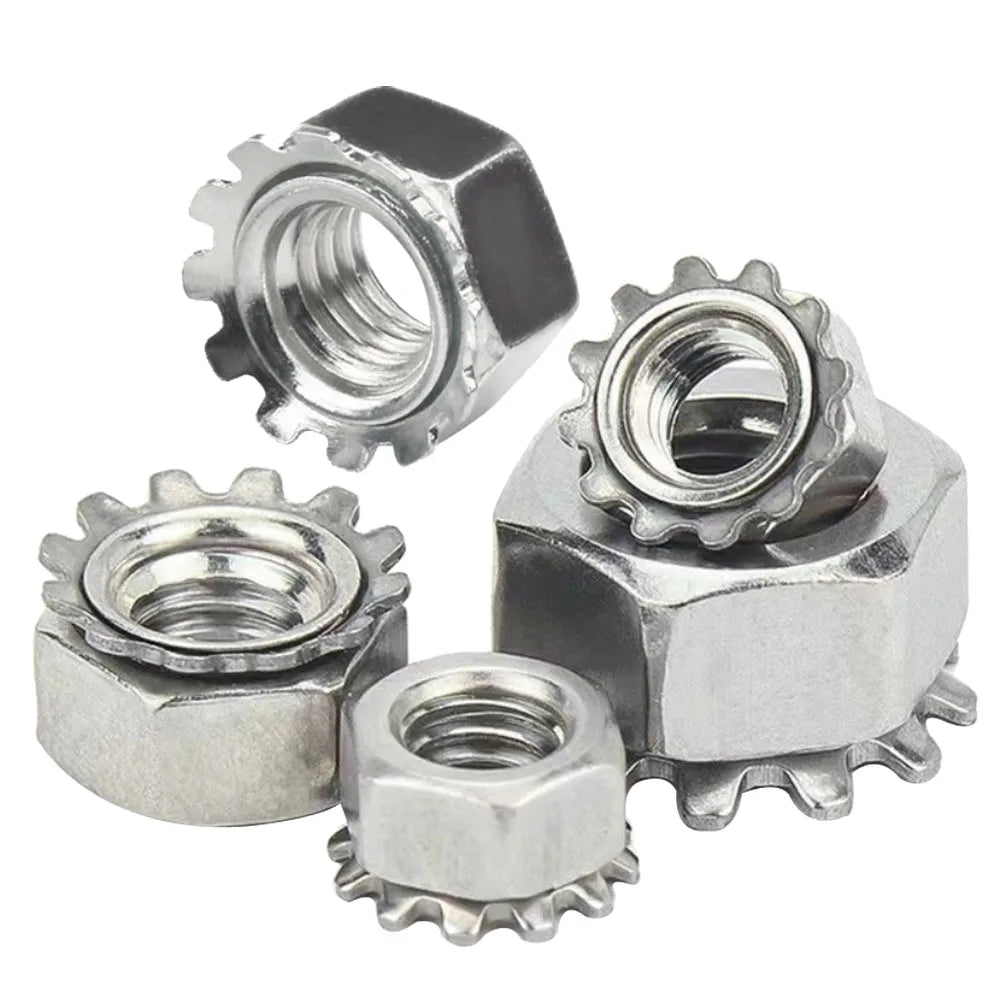 Wholesale Din985 Stainless Steel Lock Nut M5 5/16 Nylon Insert Lock Nut Self-locking Hexagon Lock K Nuts
