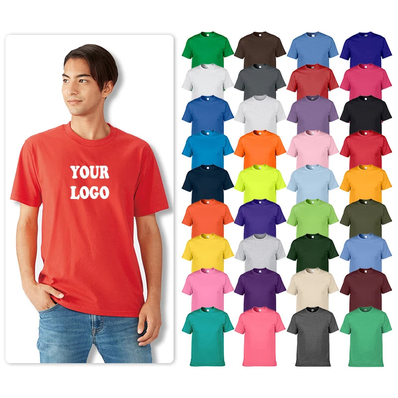 Wholesale Mens 100% Cotton Short Sleeve Tee Plain Blank Tee Shirt Custom Logo t Shirt Printing for Men Women