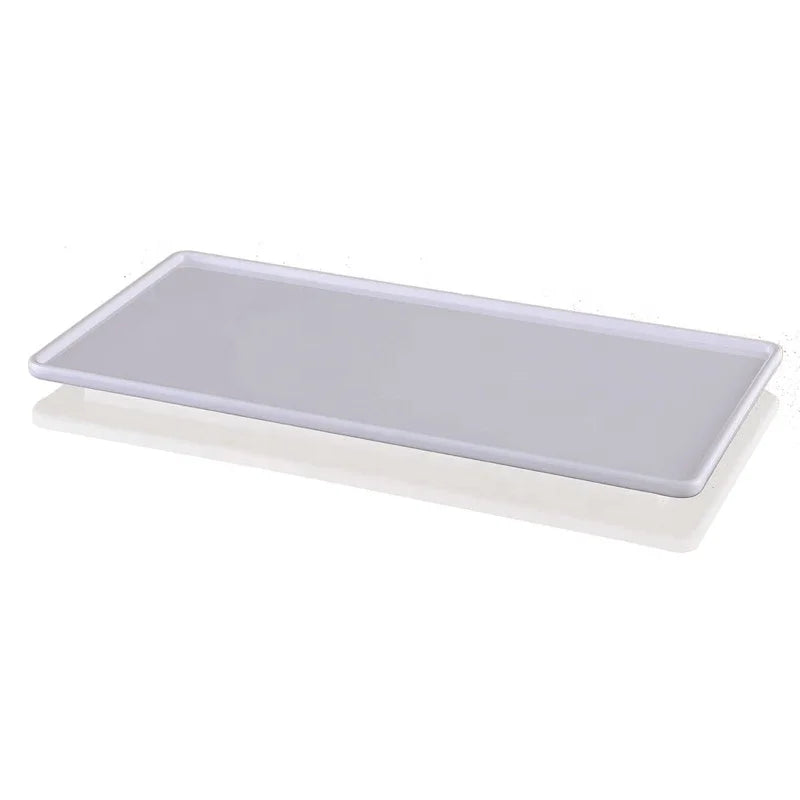 Factory Wholesale Restaurant Tableware Sushi Serving White Rectangular Melamine Tray