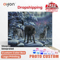 Orfon Factory Direct Drop Shipping Paint by Numbers Kits - Majestic Snow Forest Wolf Pack Art for Adult DIY Home Decor Wholesale
