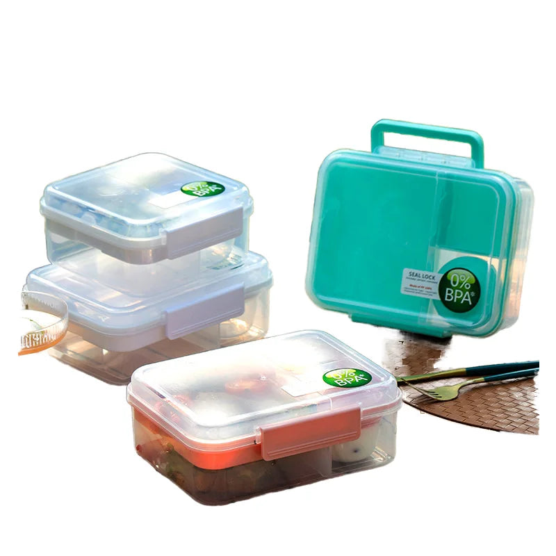 Lightweight BPA-Free 1.25L PP Bento Storage Lunch Boxes for Adults or Children Multi-Compartment 1.25L PP Bento Storage Box