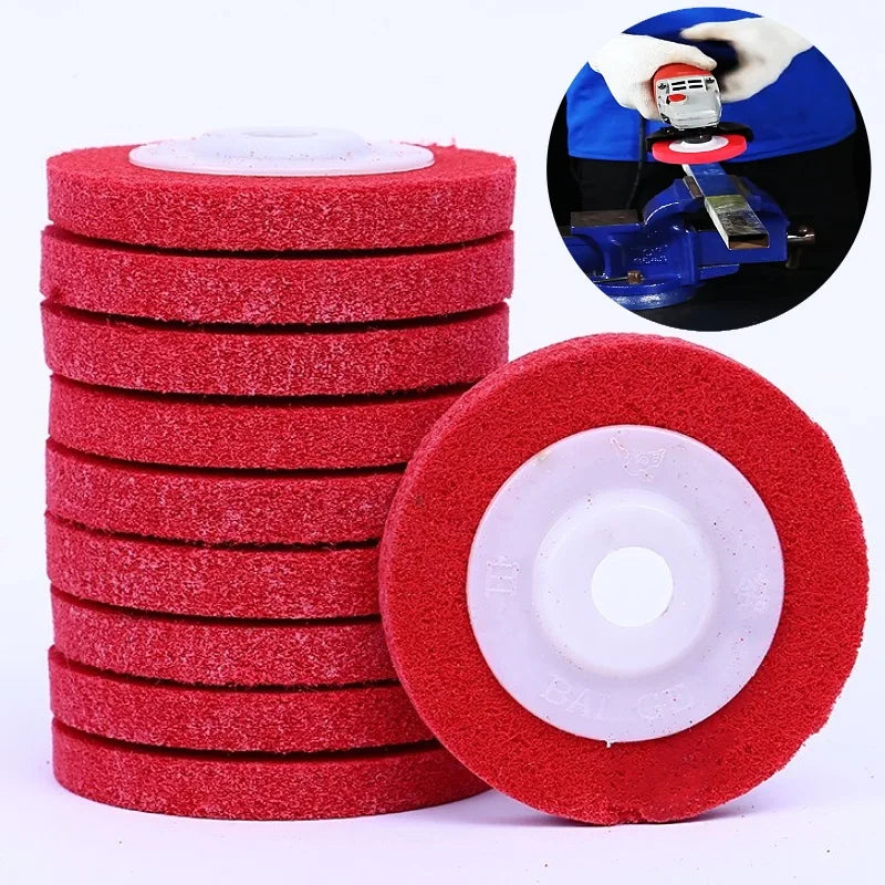 100mm 4'' Nylon Polishing Pad Fiber Grinding Wheel for Metals Ceramics Marble Wood Crafts