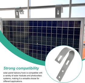 IENERGY High Quality Stainless Steel 304 Silver Balcony Solar Panel Mounting Bracket Easy Secure Mounting for Mini Inverter