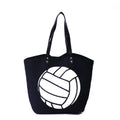 Volleyball Gifts for Women Volleyball Player Lovers Team Tote Shoulder Bag Canvas Shopping Bag Black DOM109348