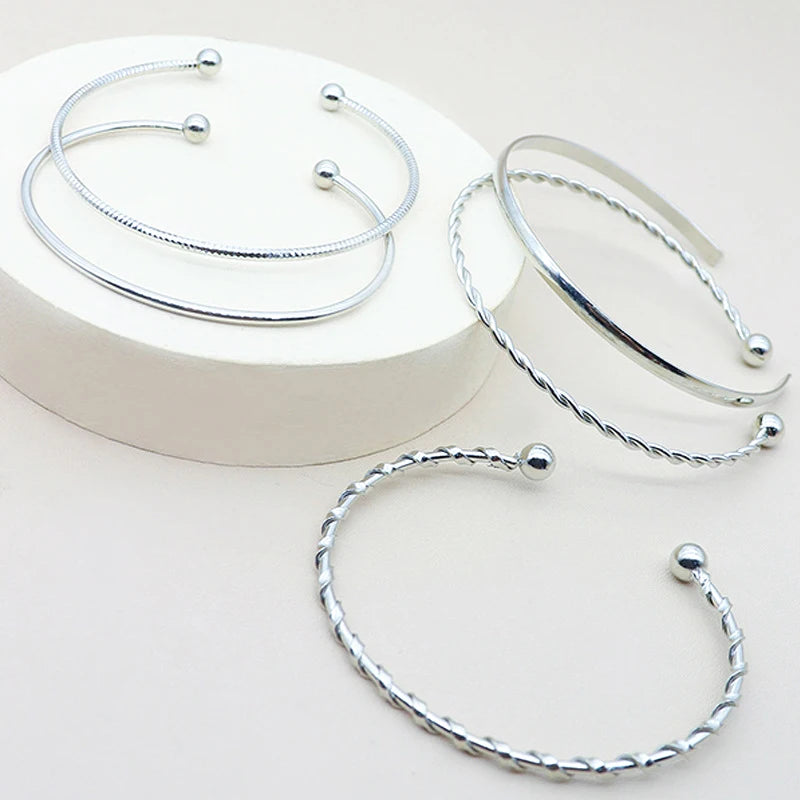 MIO European and American Style Metal Bracelet 5pcs/Set Wholesale for Women Lady Various Styles Hot Selling Twist