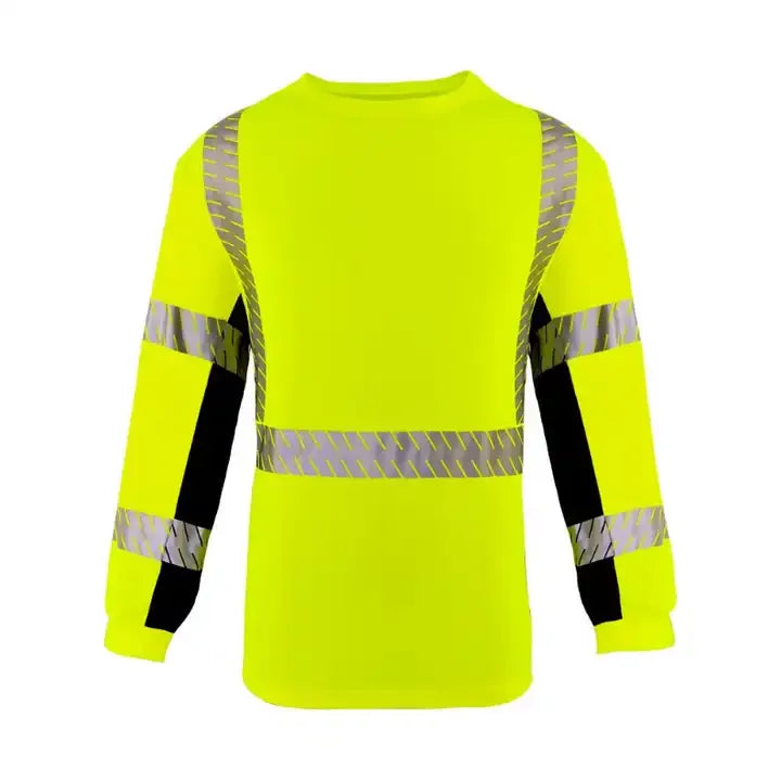 Elegant Heat Transfer Long Sleeve Combination Safety T Shirt Breathable Bird Eye Summer Outdoor Protection Safety T Shirt