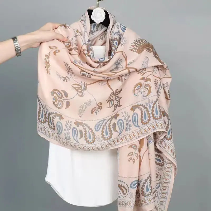 2021 Women Headscarf Cotton Linen Winter Hijab Scarf Women's Versatile Scarves Printed Shawls