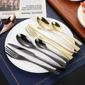 Light Luxury Mirror Stainless Steel Steak Knife Fork Spoon Gold Cutlery Set Suitable for Wedding Hotel Cutlery Four Pcs Set