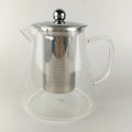 Handmade 750ml Glass Teapot Kettle Stovetop Safe for Blooming and Loose Leaf Tea Sustainable Strainer and Cup Set