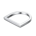 EManco Hot Selling D Shape Finger Ring Classic 14K Gold Plated Stainless Steel Rings for Women Party
