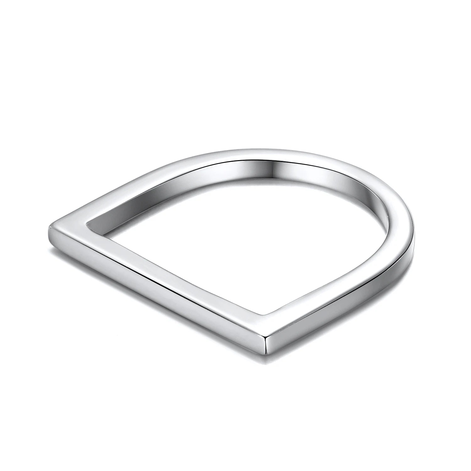 EManco Hot Selling D Shape Finger Ring Classic 14K Gold Plated Stainless Steel Rings for Women Party