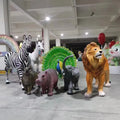 Safari Animals Park Decor Art Theme Realistic Fiberglass Sculptures Life Size Garden Animal Decor for Event