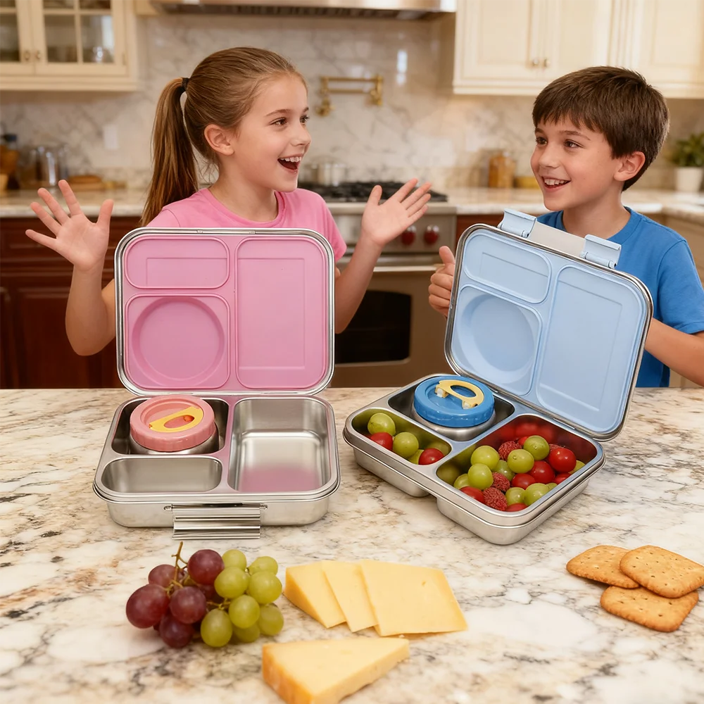 Aohea PreSell BPA-Free 304 Stainless Steel Bento Box Leak-Proof Lunch Container for Kids