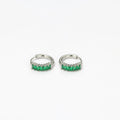 Trendy Elegant Gold Plated Stainless Steel Hoop Earrings Women's Geometric Bulk Wholesale Jewelry with Zircon Diamond Stones