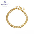 T000955247 XUPING JEWELRY 14K Gold Color Simple Stainless Steel Other Fine Fashion Friendship Jewelry Women Bracelet