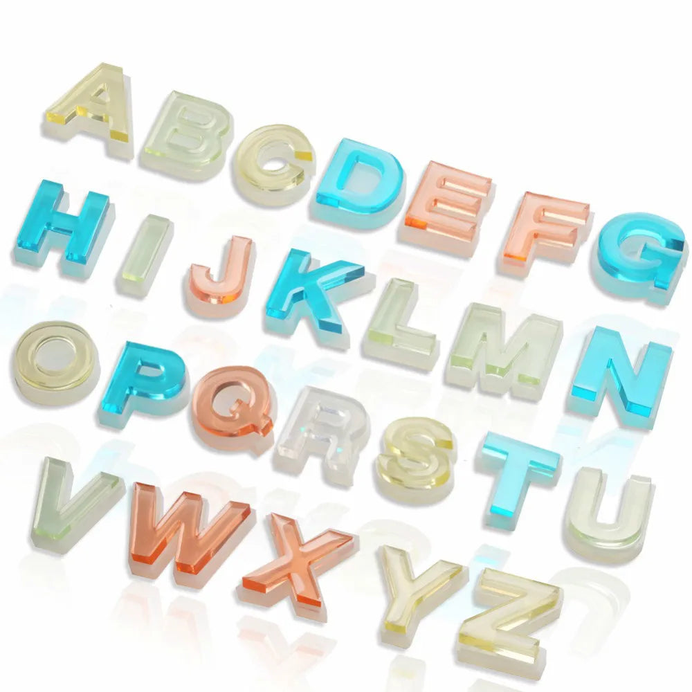 6" A- Z Letters Individual Letters Letter Large Large 26 Epoxy Resin Flower Art Mould Silicone Mold Alphabet