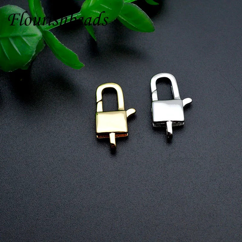Unique Design Gold Plated Shining Surface Rectangle Lobster Clasp for Necklace