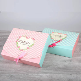 Pink and Blue Big Paper Box Cake Food Packaging Paper Boxes
