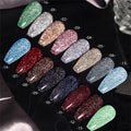 Professional Disco Gel Nail Polish 16 Color Reflective Glitter UV Gel Polish Christmas Nail Gel Polish