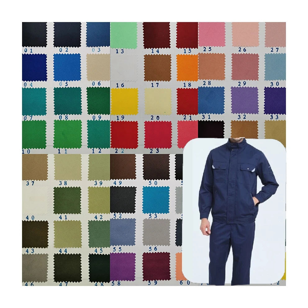 Workwear Fabric 100% Polyester Gaberdine Twill Fabric All Colors in Stock Uniform Cloth Fabric