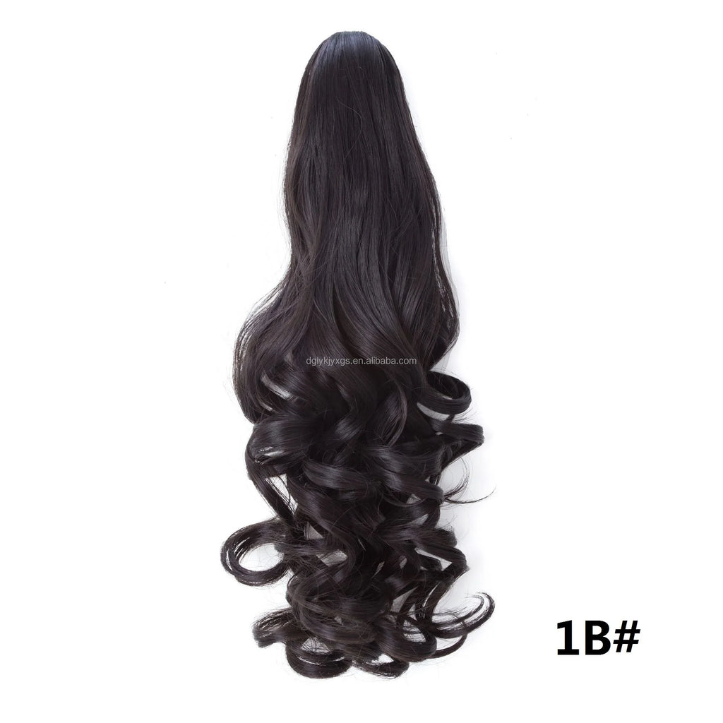 WP38 Hot Sell Drawstring Ponytails 18Inch Hair Extensions Synthetic Hair Short Kinky Curly Ponytail Synthetic Ponytail