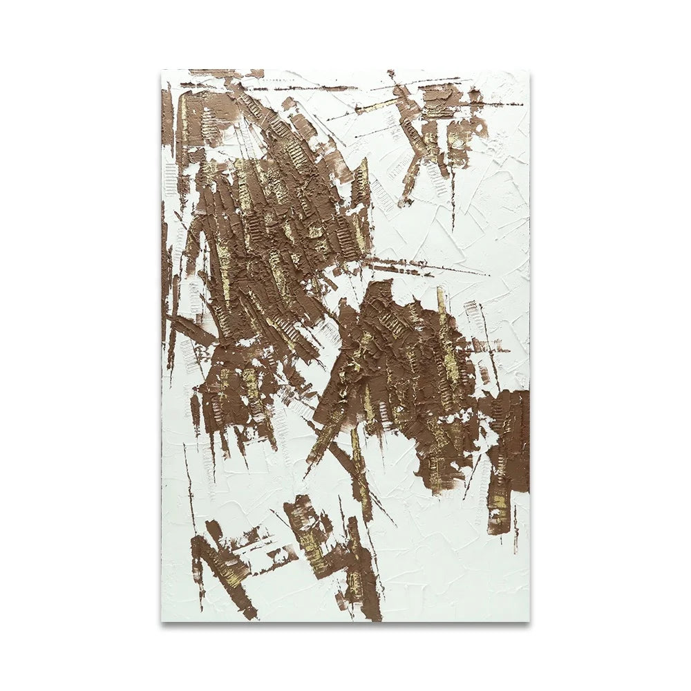 Wholesale Modern Simple Original Brown Acrylic Painting Hand-painted Thick Oil Abstract Canvas Art Projects 80x120cm