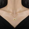 Titanium Steel Shell Flower Pendant Necklace Charm Choker Chain for Women Wedding Engagement Stainless Steel Jewelry