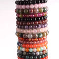 Bulk Price Wholesale Natural Obsidian Amethyst Crystal Quartz Red Agate Bracelet Energy Beads Jewelry for gifts