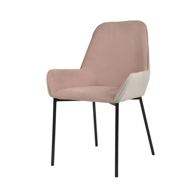 Cheap Price Hot Sale LIXIN Brand Modern pink Fabric Dining Chair with Metal Legs for Hotel Apartment Use