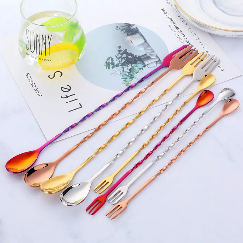 Bar Stainless Steel Long Stirring Spoon